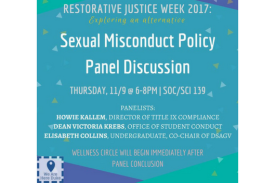 Sexual Misconduct Policy Panel Discussion, We Are Here Duke, Wellness Circle
